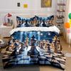 "Chess Game Decorative Set" Soft Skin-Friendly Bedding Set Includes 1 Duvet Cover And 2 Pillowcase Gift