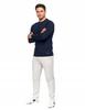 Men's Sweater Elegant Classic Viscose Fashionable Long Sleeve MORAJ XXL Navy
