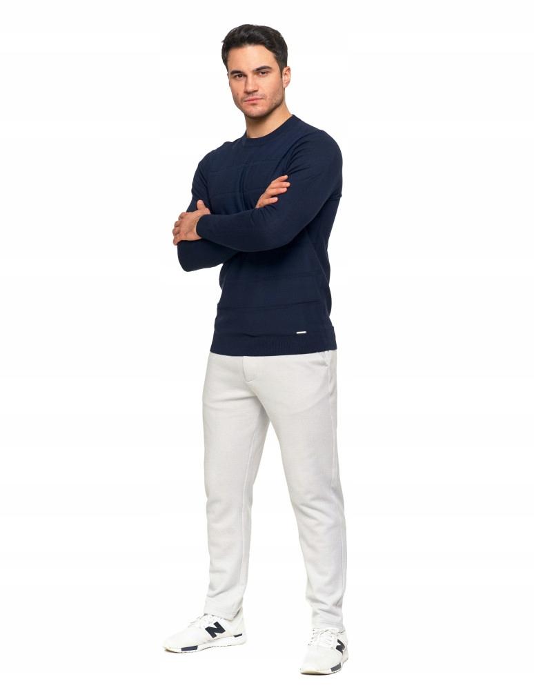 Men's Sweater Elegant Classic Viscose Fashionable Long Sleeve MORAJ XXL Navy