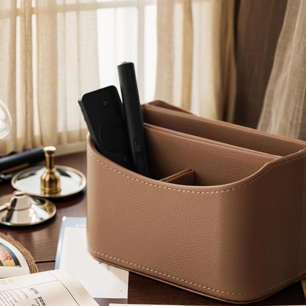 Desktop Five Slots Storage Case Bedside Table Organizer Large Capacity Caddy Snack Toy Box