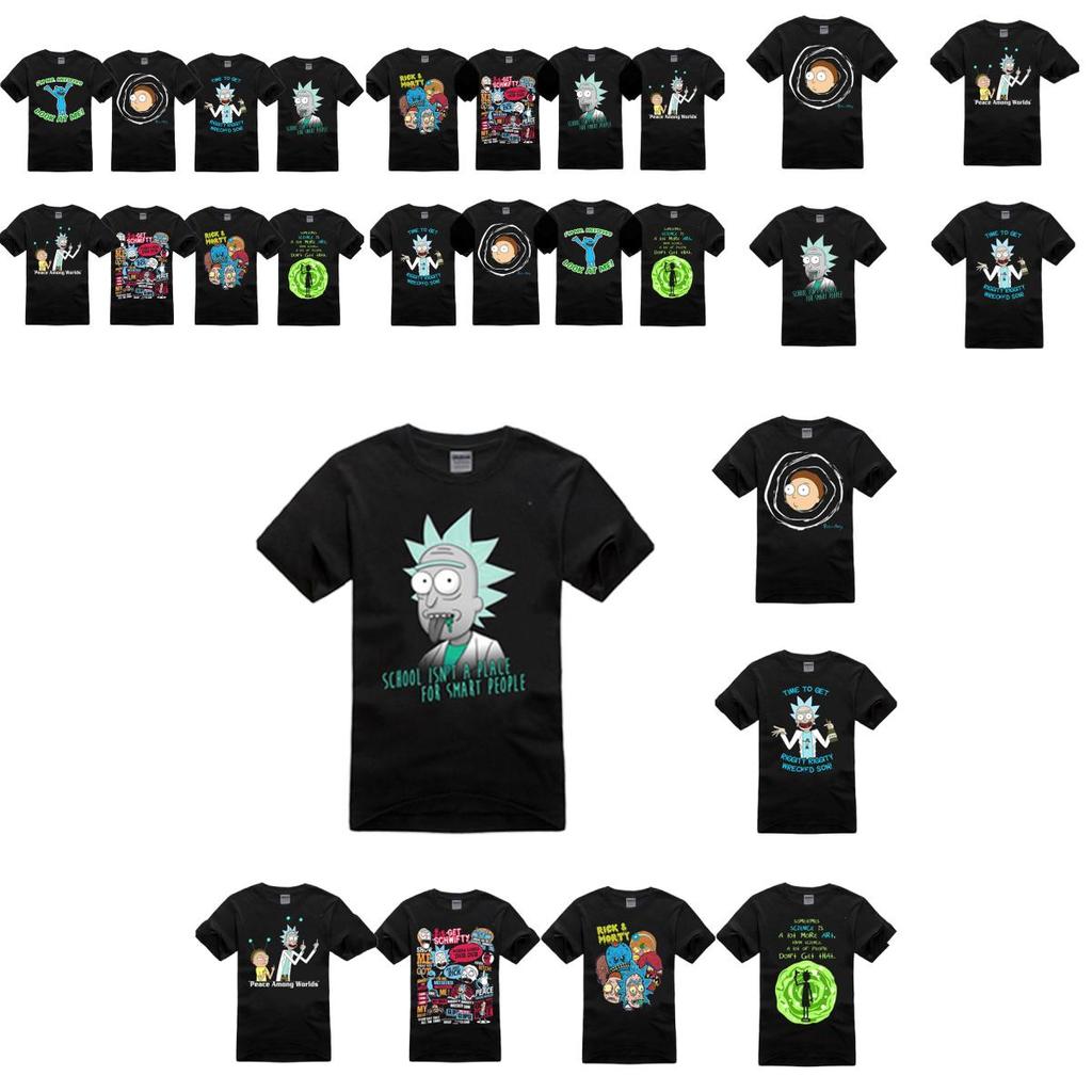 Rick And Morty T Shirt Men Short Sleeve Polyester Breathable Summer Casual Style For Teens