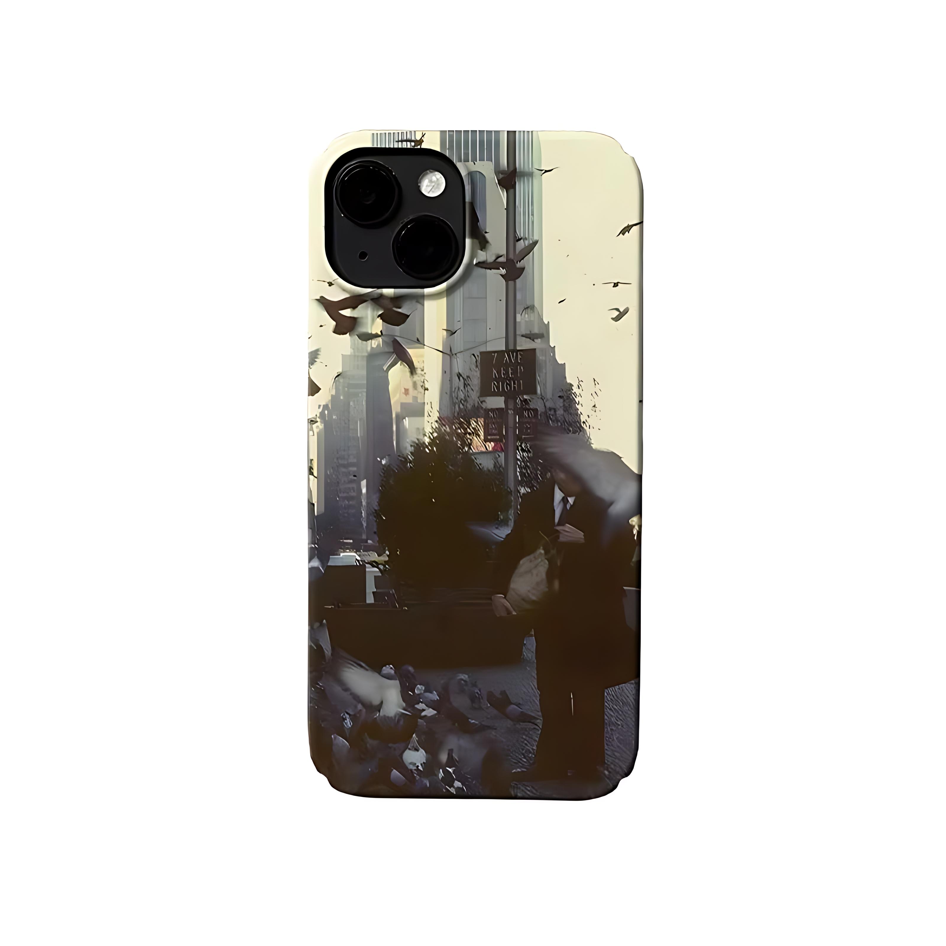

Ретро Городской Стиль Голубь Уличный Чехол для Телефона для iPhone 17 16 15 14 13 12 11 Air Pro Max XS XR 7 8 Plus Глянцевая Пленка Жесткий PC Чехол iPhone 14 Plus