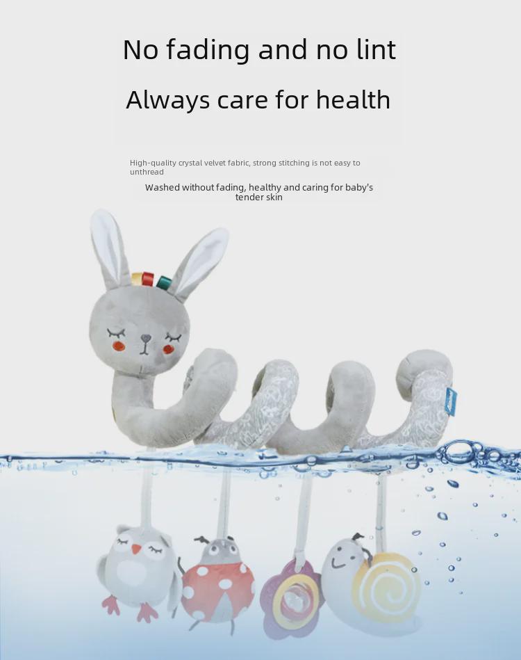Aipinqi Grey Animal Baby Crib Soothing Toy and Bed Pendant.