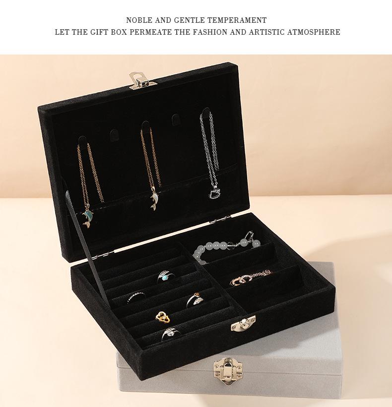 Neue High-End Schmuckschatulle mit Schnalle: Schublade mit großer Kapazität für Halsketten & Ohrringe