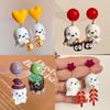 Halloween Cute Resin Ghost Pumpkin Earrings Stud For Women Cartoon Bat Pendant Earring Girl Friendship Party Jewelry Party Gift