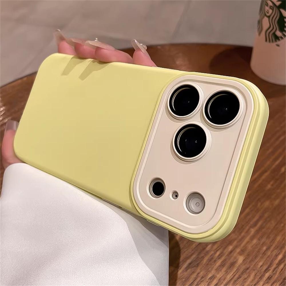 AI Camera Control Button Contrast Color Liquid Silicone Case For iPhone 17 Pro Max 16 15 14 13 12 Pro Max Plus Air Soft Cover