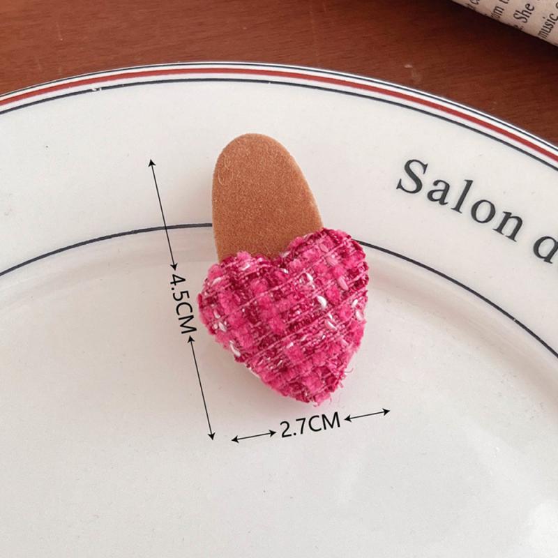 1/3/5Pcs Autumn Winter Hair Clips For Girl Woman Waterdrop Square Barrettes Solid Color Faux Fur BB Hairpins Soft Hair Accessory