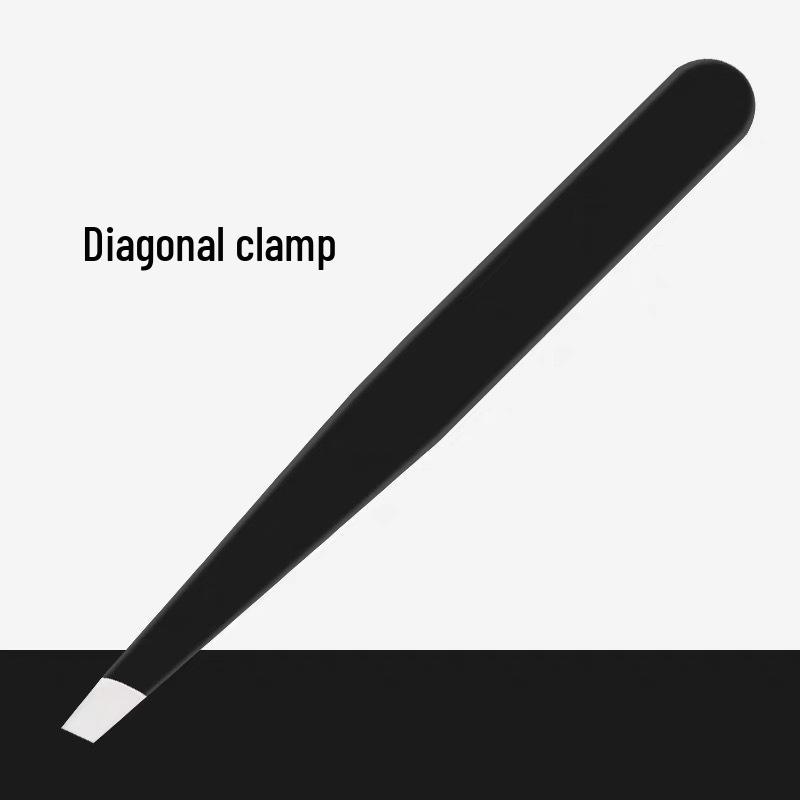 

Прецизионный пинцет для бровей из нержавеющей стали, плоский и скошенный кончик, многофункциональный инструмент для макияжа и удаления волос