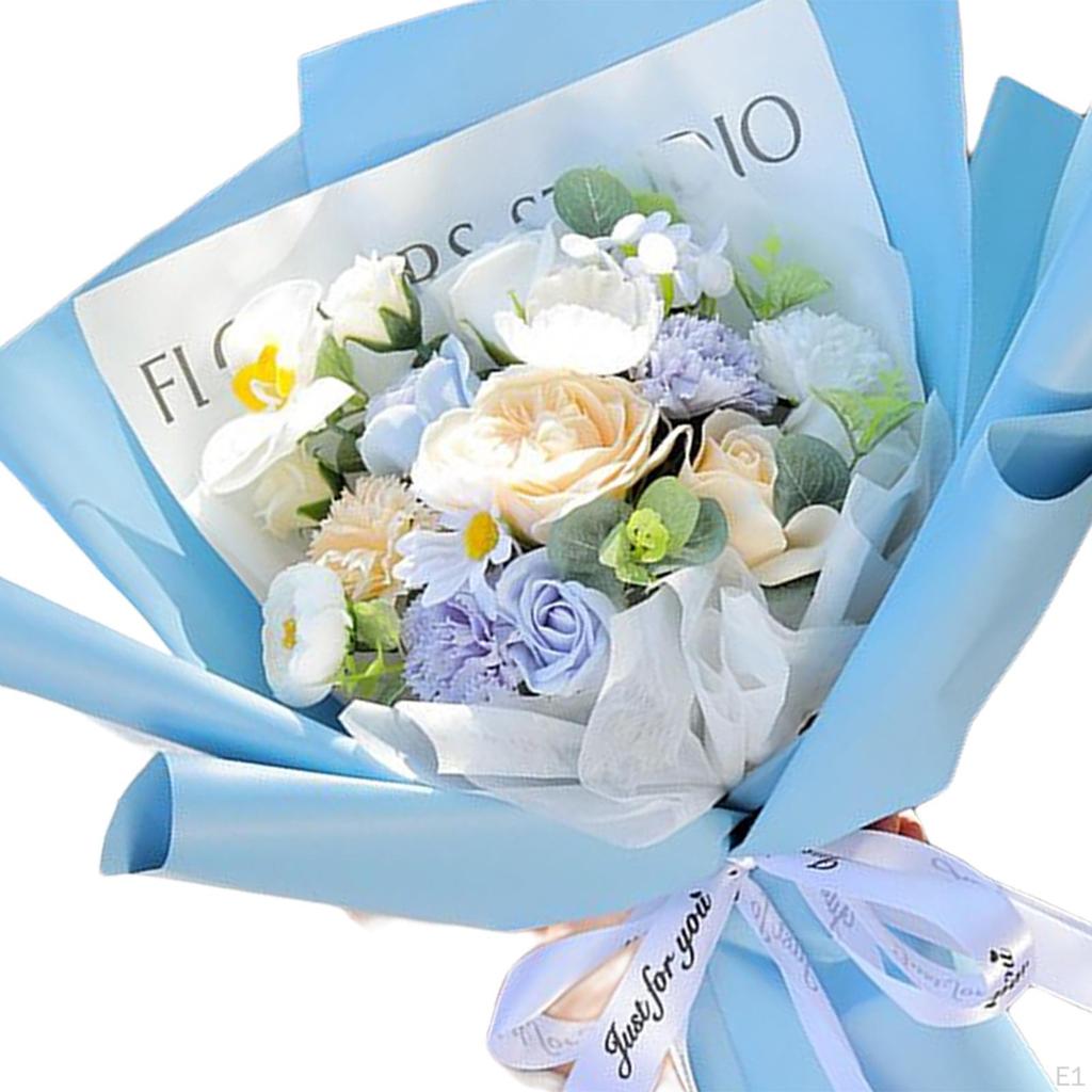 Exquisite Soap Blossom Arrangement, Fragrant Faux Rose Bouquet for Special Occasions