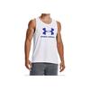 Under Armour Sportstyle Logo Print Loose Dry Training Tank Top Men Tops White 1329589-102