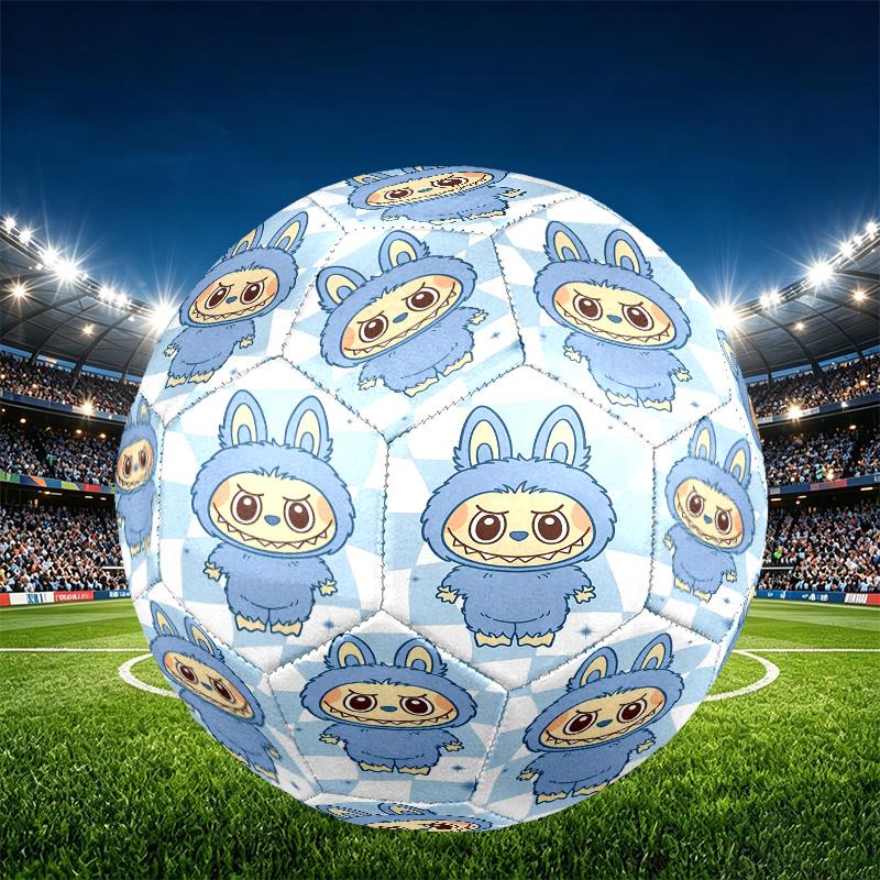Labubu Print Size 5 Soccer Ball, PU Wear Resistant Football for Match Training and Daily Practice, Birthday Gift for Soccer Fans