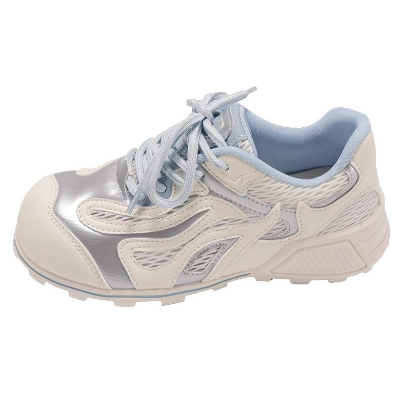Versatile platform women's spring and summer new retro lace-up breathable height-increasing sports and leisure shoes