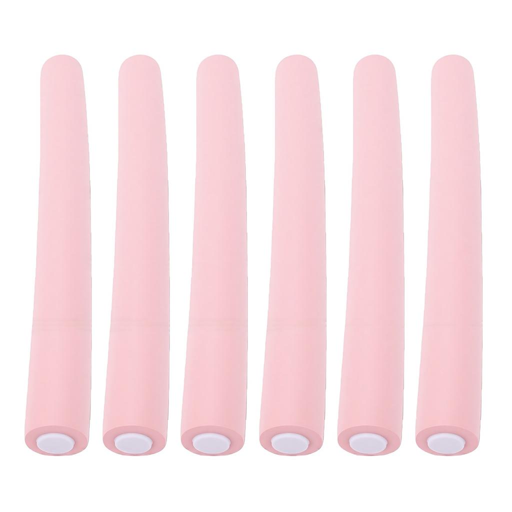 6 Pcs Foam Hair Rollers No Heat Gentle Long Lasting Curls Heatless Curlers for Long Hair Pink