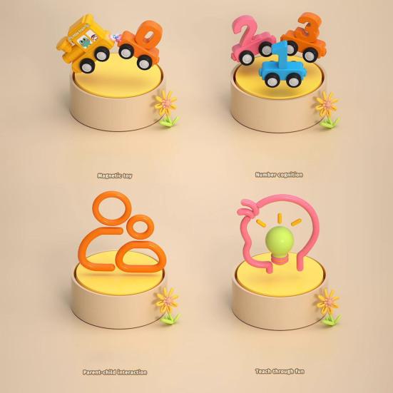 7/11/12/14Pcs/Set Magnetic Number Train Toy Kit Toddlers Number Counting Color Sorting Preschool Learning Activity Educational Train Toy Birthday Gift