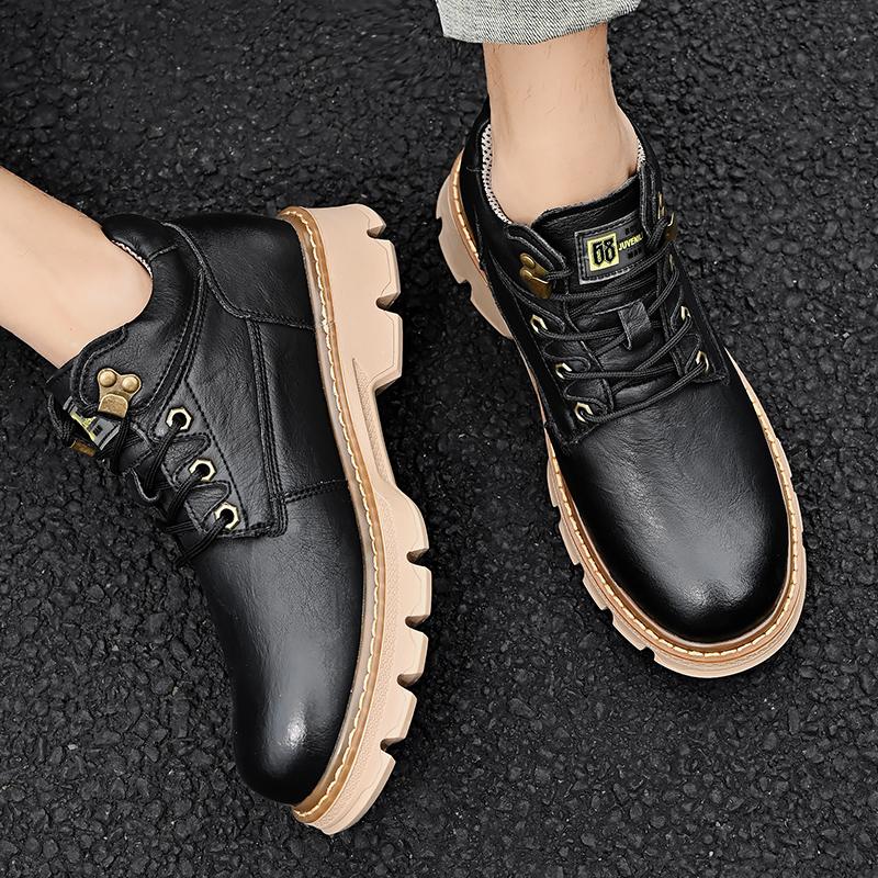 Fashion Genuine leather Men's autumn and winter shoes Retro and high-quality luxury styles Office or leisure business Outdoor daily