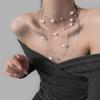 Irregular Long Pearl Necklace Versatile Sweater Chain Fashion Temperament Premium Sense Jewelry