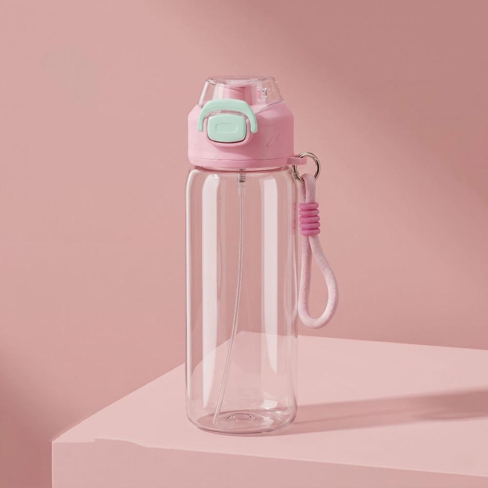Large Capacity Drinking Straw Cup Heat Resistant Plastic Water Bottle Travel