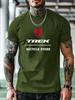 T-shirt casual a maniche corte con grafica negozio biciclette Trek...