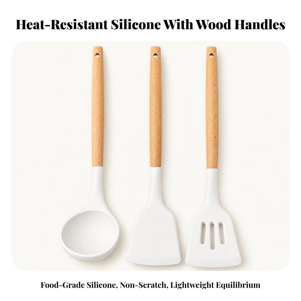 3 Pieces Silicone Set Food-Grade for Home Cooks