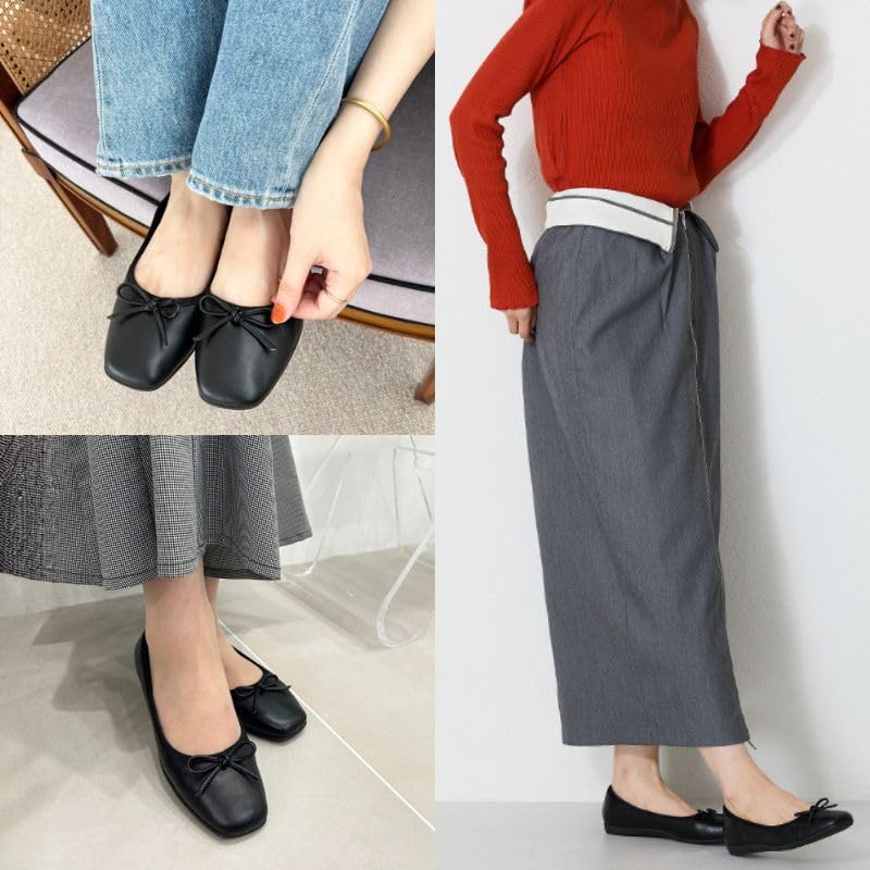 Ballet flats/pumps, lightweight, soft, stylish, comfortable for commuting and walking, R-4009
