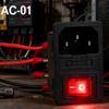 Red Rocker Switch Fuse IEC320 C14 Inlet Power Socket Fuse Switch Connector Plug Connector with 10A Fuse Switch 1/2PCS