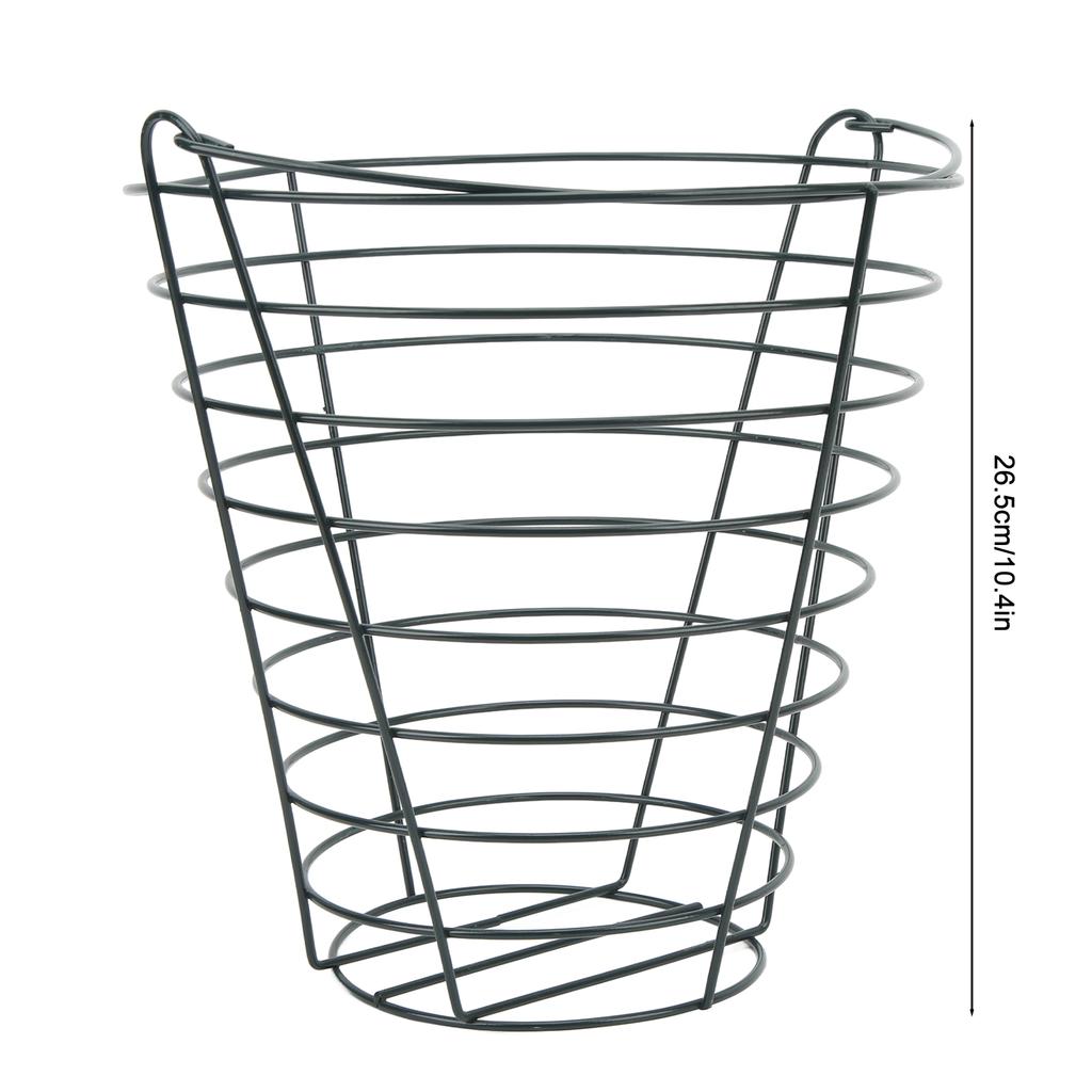 Golf Ball Storage Basket Metal Lightweight Large Capacity Basket Container with Foldable Handle for Golf Course L