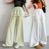 Girls' pants summer thin style children's lace lace lace fart curtain wide leg pants summer breathable big children's quick drying sports pants