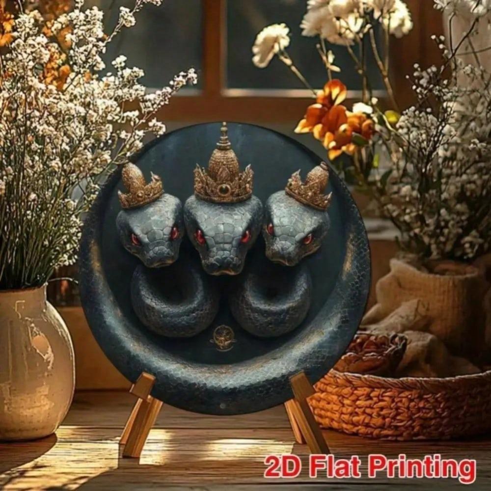 Cobra Snake Art Metal Wall Decor Waterproof Fade Resistant Hanging Home
