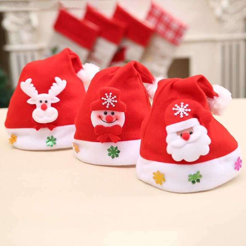 Kids Charming Christmas Hat Featuring Cute Cartoon Decorations Ideal For Parties Holiday