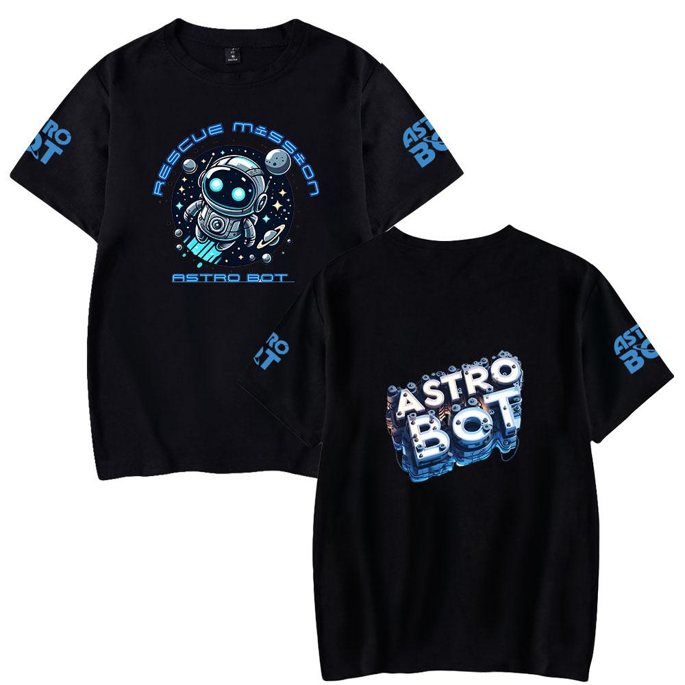 Astro Bot Anime Women Men's T-shirts Cartoon Printed O-Neck Oversized Short Sleeves Fashion Mens Clothing Streetwear