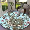 1pc Office Carpet, Musical Chair Rug, Living Room Printed Round Rug, Home Chair Floor Mat