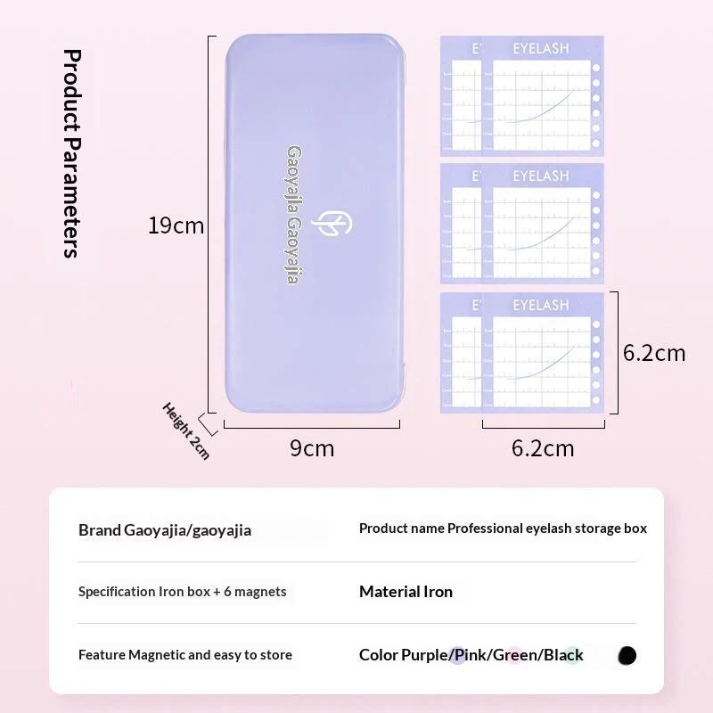 1 Set Storage Box Eyelash Grafting Table Display Box Pallet For Individual Suspended Magnetic Sheets Eyelash Protection Box
