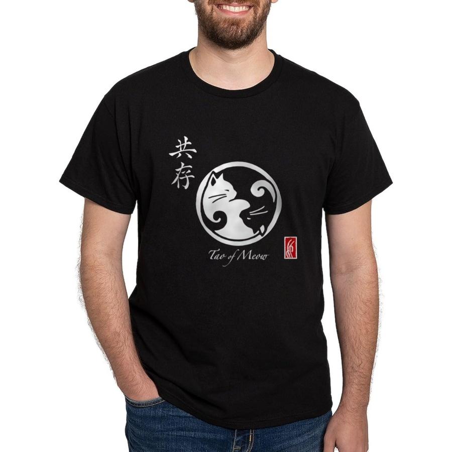 

CafePress Tao of Meow_Yin Yang Cats Tee (Many Colors) Men s 100% Cotton, Classic Graphic Dark T-Shirt XXXXXL різнокольоровий