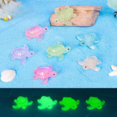 Glow-in-the-dark Small Turtle Animal Decoration Micro-landscape Marine Fish Tank Aquarium Turtle Landscaping Decoration Resin Crafts