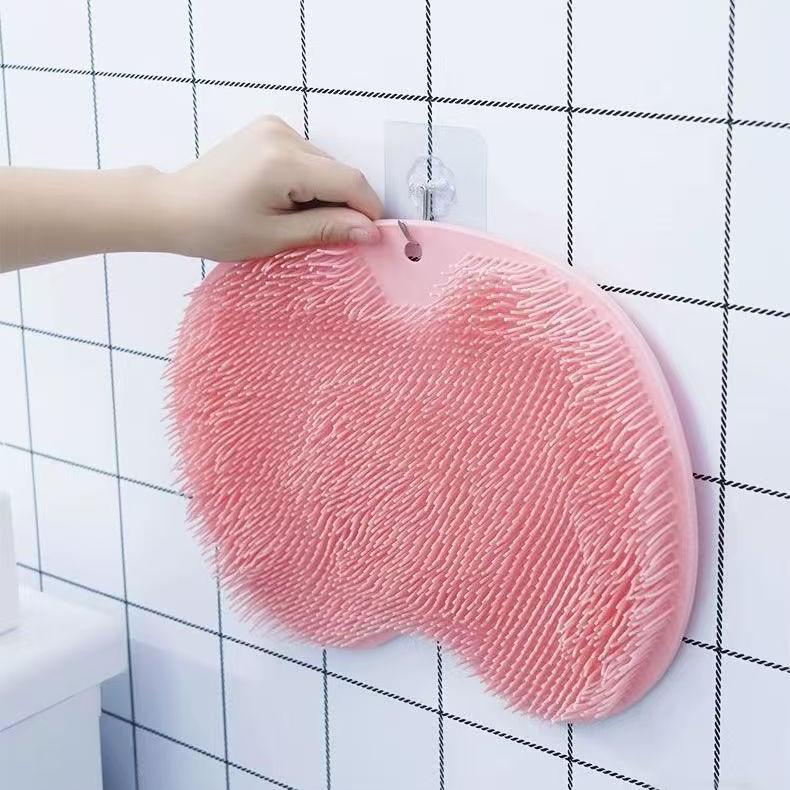 Silikon Badryggskrubbare - Väggmonterad, Skonsam, Smärtfri, Sugkoppsdesign