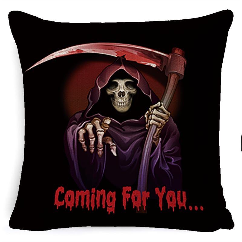 Halloween Tag Zuhause Sofa Kissenbezug Leichter Luxus Kissen Halloween Leinen Kissenbezug