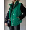 Veste Matelassée à Capuche pour Femme Color Block Manches Raglan Fermeture Éclair Devant Manteau Décontracté Coupe Ample