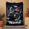 Custom Name Personalized Knight Rider Print Blanket, Home Decor, Bedroom, Sofa, Camping, Couch, Gifts for Birthday ChristmasEnthusiasts