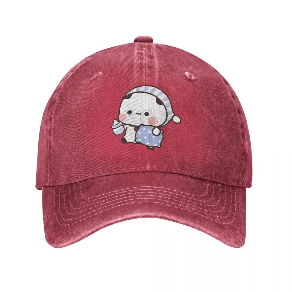 Dudu Sleep Unisex Women Baseball Caps Panda Bear Distressed Denim Hats Cap Vintage Outdoor Summer Adjustable Fit Sun Cap