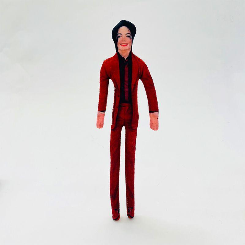 Michael Buigbare Pluche Pop Flexibel Draadframe Positioneerbaar MJ Abstracte Rat Jerky Pop Koning van de Pop Verzamelbaar Speelgoed Fan Cadeau brown
