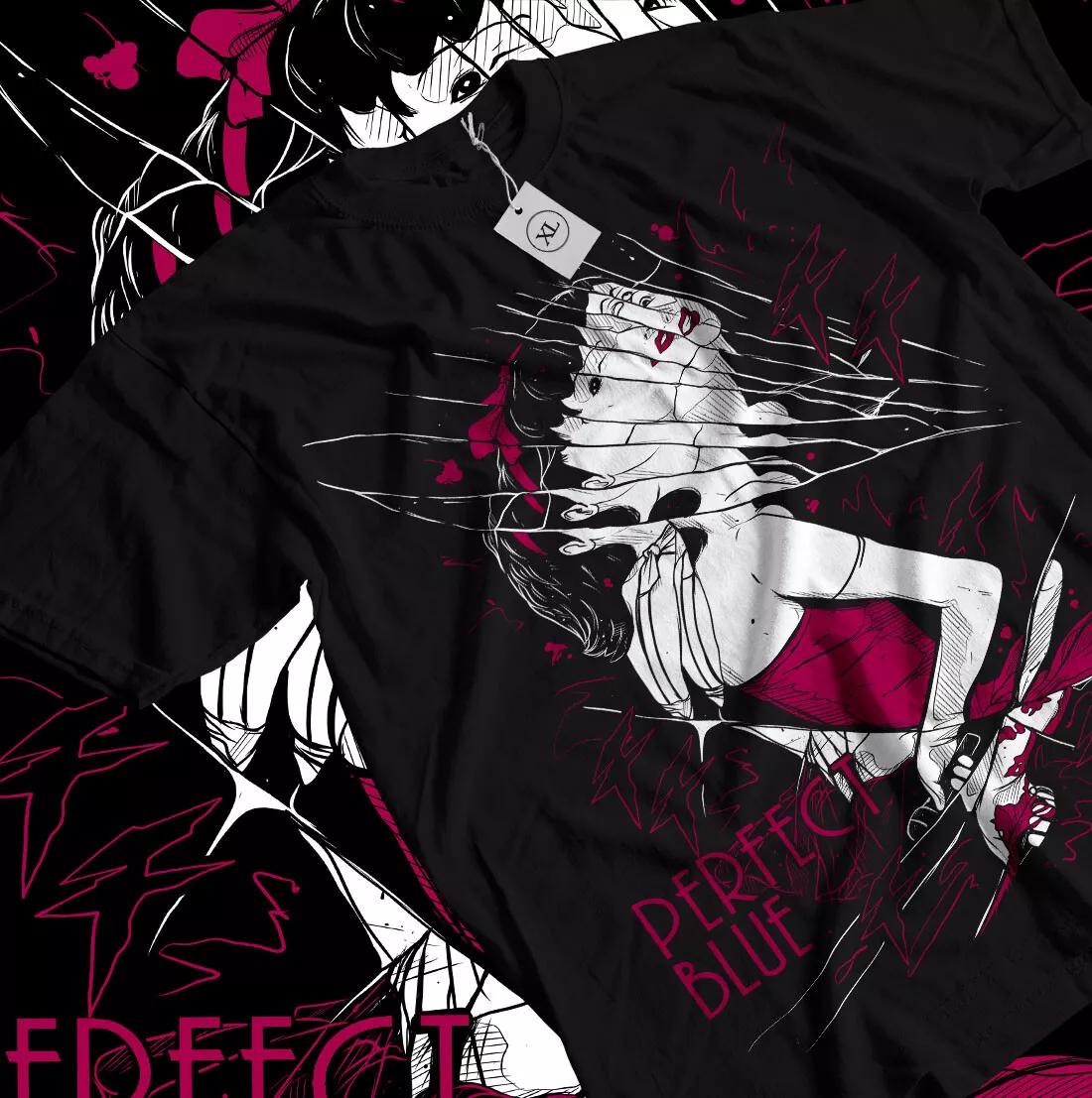 

Идеальная синяя футболка Мима Киригоэ Девушка Аниме Манга Японский Подарок Футболка Все Размеры XL