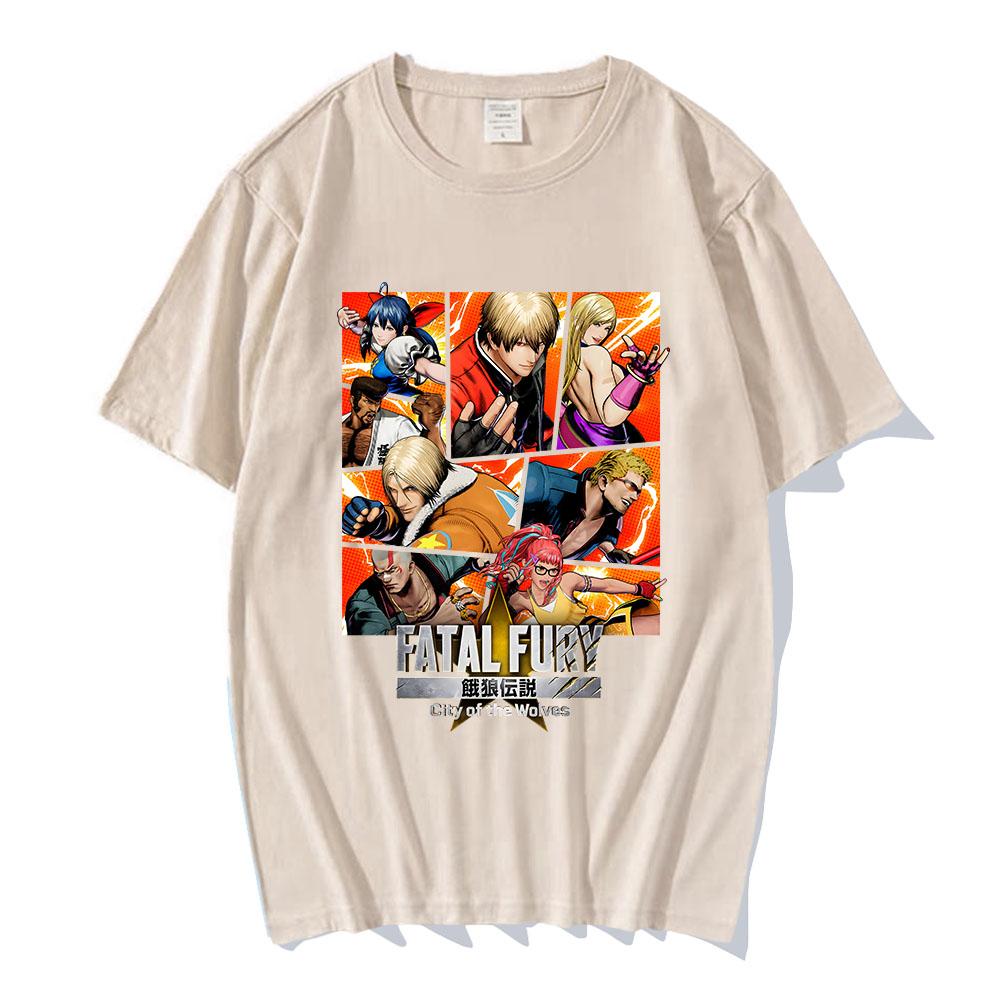 Game FATAL FURY Graphic T-shirt Cotton Short Sleeve Loose Tshirts Unisex Streetwear Casual Summer Crew Neck T Shirt