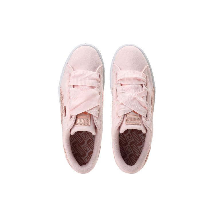 Puma Basket Heart Canvas Low Top Sneakers Women Sneakers Pink 366495-02