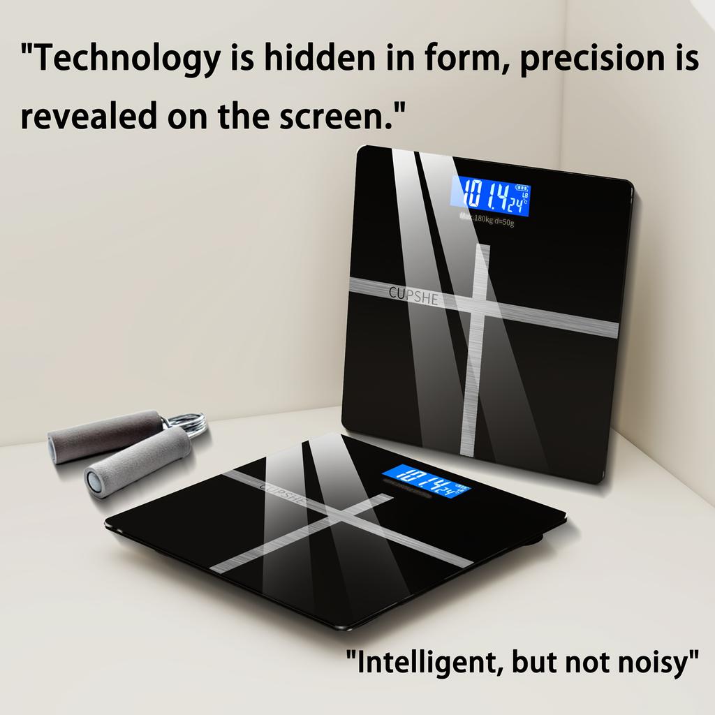 high qualityDigital Body Weight Scale with LCD Display & Temperature Meter - High-Precision Bathroom Scale Suitable for Use, Compatible with