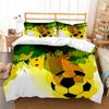 Kreatives Muster-Bettbezug-Set, 3D-Fußball-gedrucktes Heimbettwäsche-Set, Junge, Mann, Einzelbett, Doppelbett, atmungsaktives Bettbezug-Set