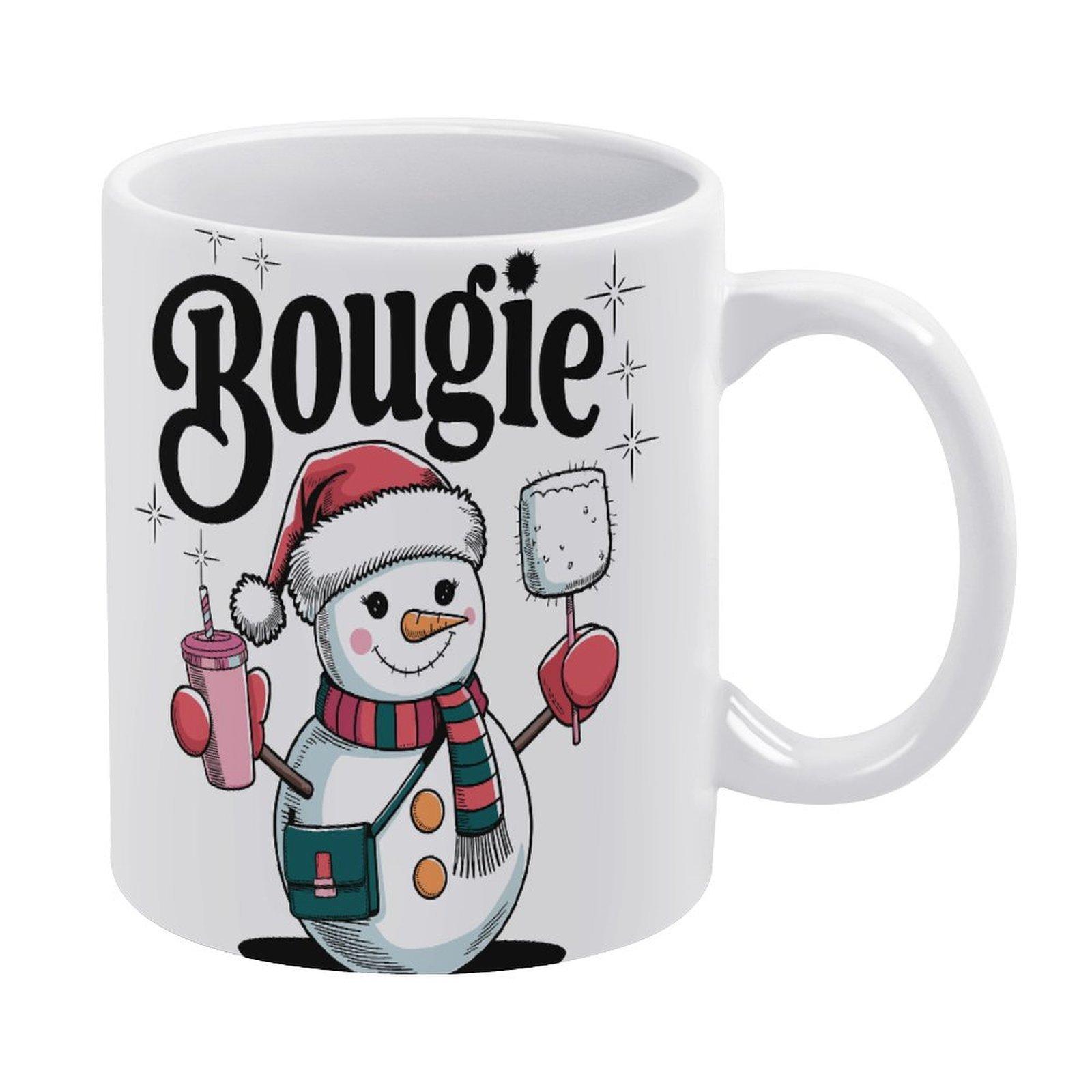 

1 шт. 11 унций пустая керамическая кружка, двухсторонняя печатная чашка для напитков для чая, кофе, какао, гладкая поверхность, прочная ручка, минималистичный стиль для ежедневного использования белый