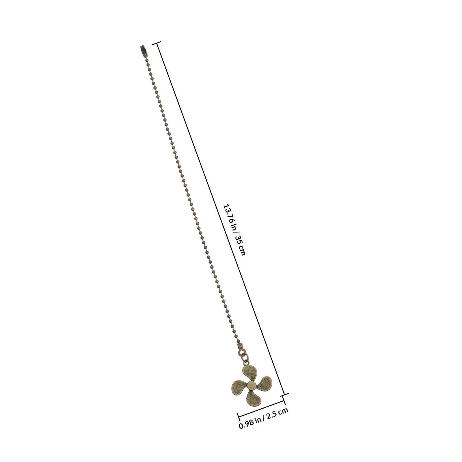 2Pcs Ball Beads Ceiling Fan Pull Chain Pendant Extension for Ceiling Fan Light Chandelier Hanging Chain Non-Deformable Alloy золотистый