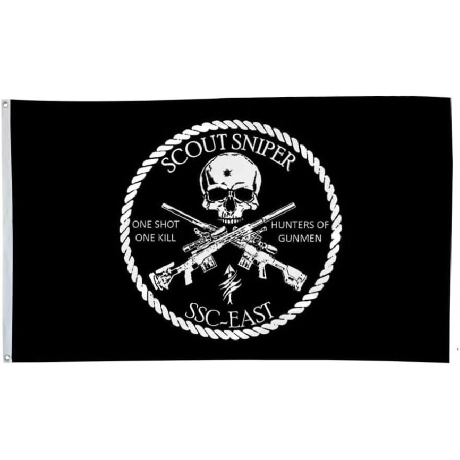 Scout Sniper School Flag SSC-EAST Banner 3x5Feet Garden House Flags Banner Decor Double Stitched Polyester with Brass Grommets