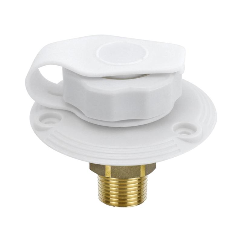 Flange Motorhomes Water Connection Inlet 3/4NH Female to 1/2 NPT Male with Check Valves Suitable for Campers Trailer