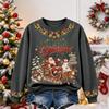 Women's Christmas Print Long Sleeve Top Casual Fall Winter Blouse for Holiday and Everyday Wear